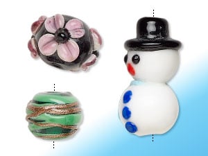 New Handmade Lampworked Glass Beads